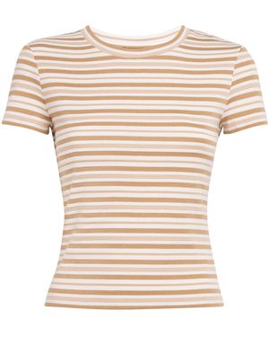 PAIGE Jersey Stripe Chantrelle T-Shirt - White