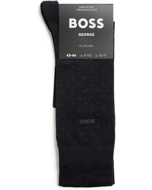 BOSS George Pin Dot Socks - Blue