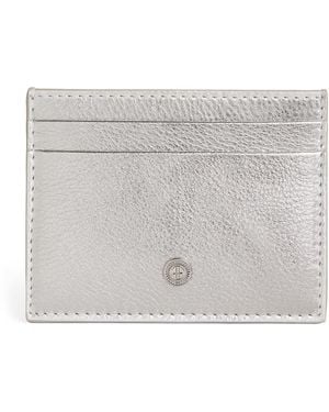 Harrods Leather Metallic Card Holder - Grey