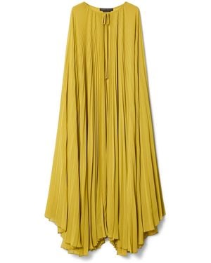 Marina Rinaldi Georgette Plissé Cape - Yellow