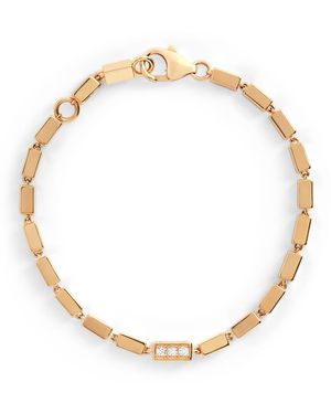 Suzanne Kalan And Diamond Block-Chain Bracelet - Metallic