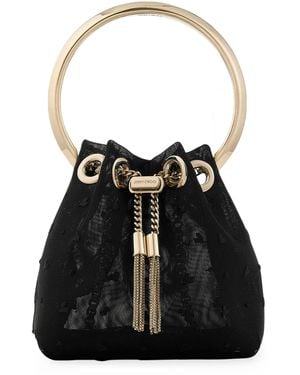 Jimmy Choo Micro Bon Bon Top-Handle Bag - Black