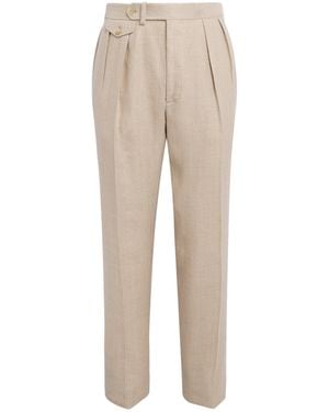 Ralph Lauren Linen-Silk-Cotton Gregory Trousers - Natural