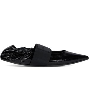 Givenchy Leather Crush Ballet Flats - Black