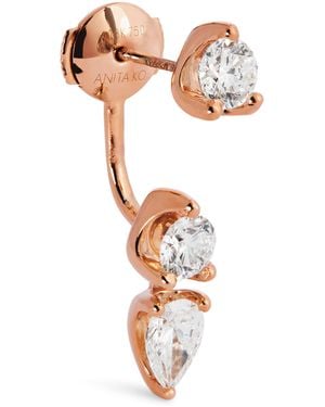 Anita Ko And Diamond Orbit Single Earring - White