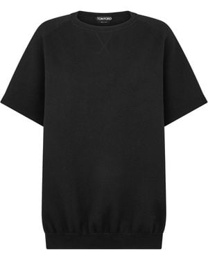 Tom Ford Wool-Blend T-Shirt - Black