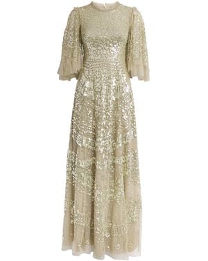 Needle & Thread Anais Sequin Gown - Metallic