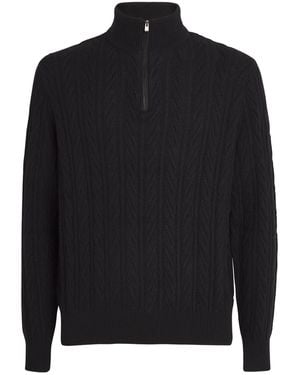 Agnona Cashmere Cable-Knit Jumper - Black