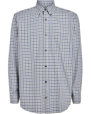 James Purdey & Sons Cotton Check Shirt - Blue