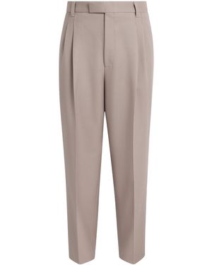BOSS Wool Tailored Trousers - Grey