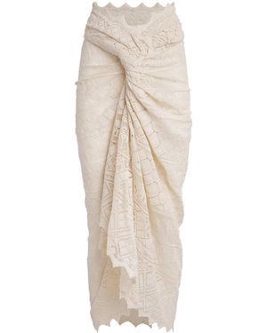 Zimmermann Lace Monogram Pareo - Natural