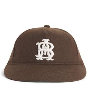 About Blank Wool-Blend Felt Monogram Cap - Brown