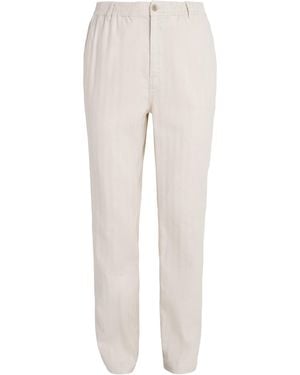 PAIGE Stretch-Cotton-Linen Eberton Trousers - White