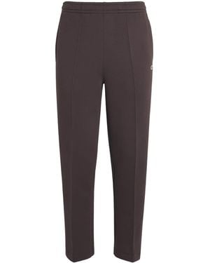 Lacoste Cotton-Blend Side-Stripe Sweatpants - Brown