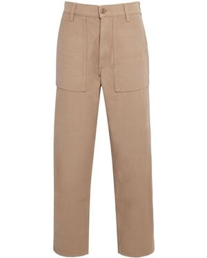 Polo Ralph Lauren Cotton Cropped Trousers - Natural