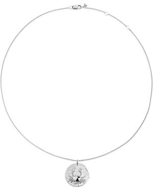 Monica Vinader Sterling Cancer Zodiac Necklace - White