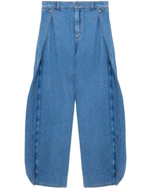 Loewe Wrap Wide-Leg Jeans - Blue