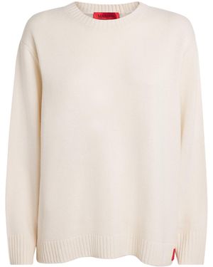 MAX&Co. Wool-Cashmere Crew-Neck Sweater - White