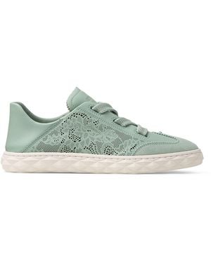 Jimmy Choo Diamond Light Flex Leather Trainers - Green