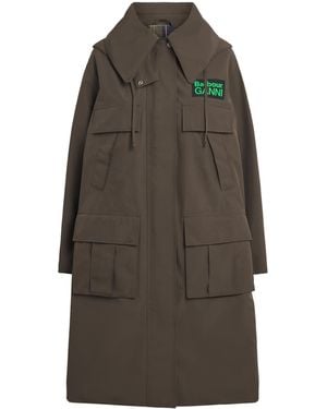 Barbour X Ganni Waterproof Parka Coat - Brown