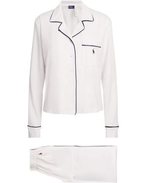 Polo Ralph Lauren Piping Pyjama Set - White