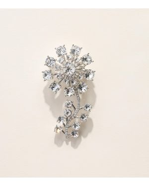 Self-Portrait Crystal Flower Brooch - Natural