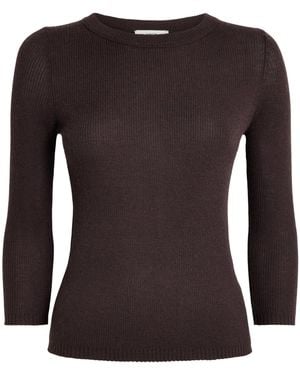 Vince Cashmere-Silk Jumper - Brown