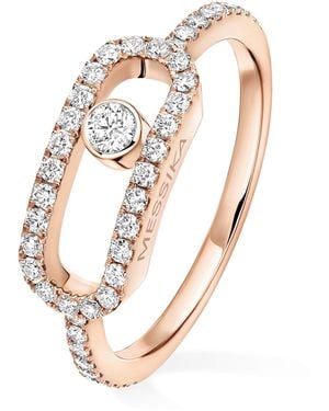 Messika Move Uno And Pavé Diamond Ring - Metallic