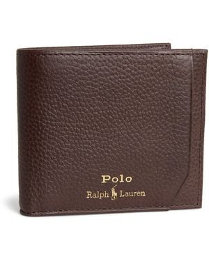 Polo Ralph Lauren Pebbled Leather Wallet - Brown