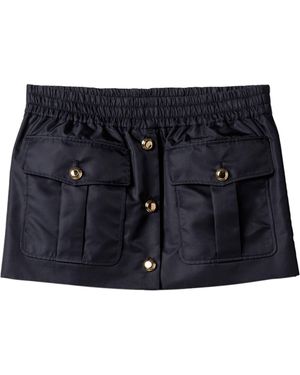 Miu Miu Technical Buttoned Mini Skirt - Blue