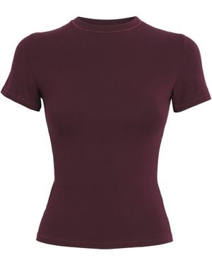 Skims Cotton Jersey T-Shirt - Purple