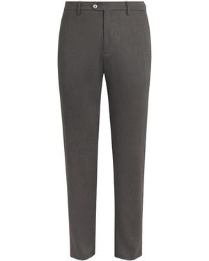 Marco Pescarolo Linen-Wool-Mohair Trousers - Grey