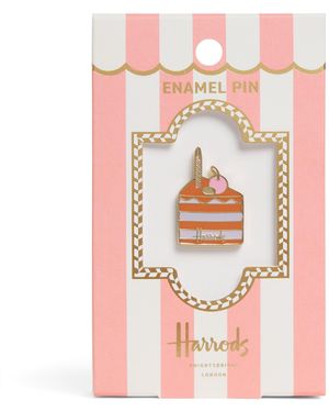 Harrods Enamel Cake Pin Badge - Pink