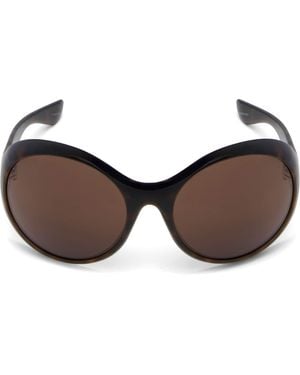 McQueen Round Kate Sunglasses - Brown