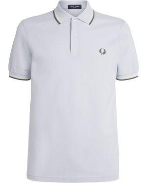 Fred Perry Cotton Twin Tipped Polo Shirt - White