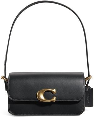 COACH Calf Leather Zoe Shoulder Bag - Black