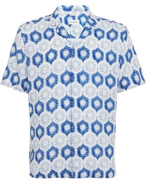 BLUEMINT Linen Printed Mars Shirt - Blue