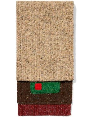 MAX&Co. Wool Colour-Block Scarf - Natural