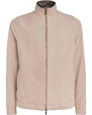 FIORONI CASHMERE Silk Bomber Jacket - Natural