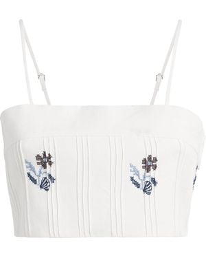 Lug Von Siga Linen Embroidered Aurora Top - White