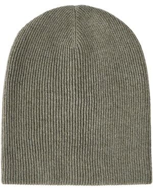 Brunello Cucinelli Cashmere English Rib-Knit Beanie - Green