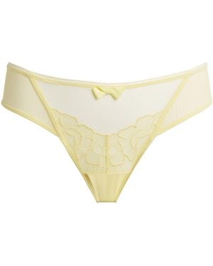 Maison Lejaby Embroidered Intuition Tanga - Yellow