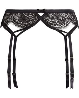 Fleur du Mal Lace Frankie Suspender Belt - Black