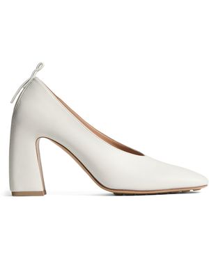 Bottega Veneta Calfskin Loop-Detail Pumps 90 - White