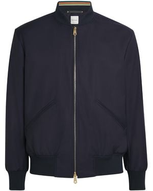 Paul Smith Wool Bomber Jacket - Blue