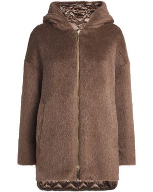 Max Mara Down, Faux Fur And Water-Repellent Reversible Jacket - Brown