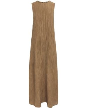 JOSEPH Crinkle-Effect Dion Maxi Dress - Natural