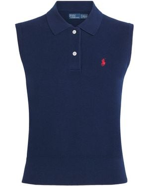 Polo Ralph Lauren Sleeveless Polo Jumper - Blue