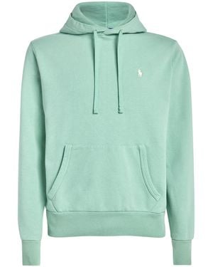 Polo Ralph Lauren Cotton Loopback Fleece Polo Pony Hoodie - Green