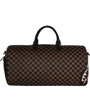 Sprayground Embossed Check Holdall - Brown